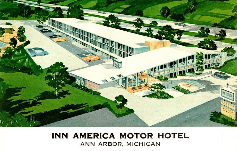 Crystal House Motel (Inn America) - Old Postcard (newer photo)